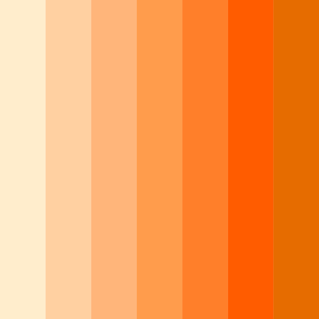 Download pastel orange dream color palette PNG image (square)