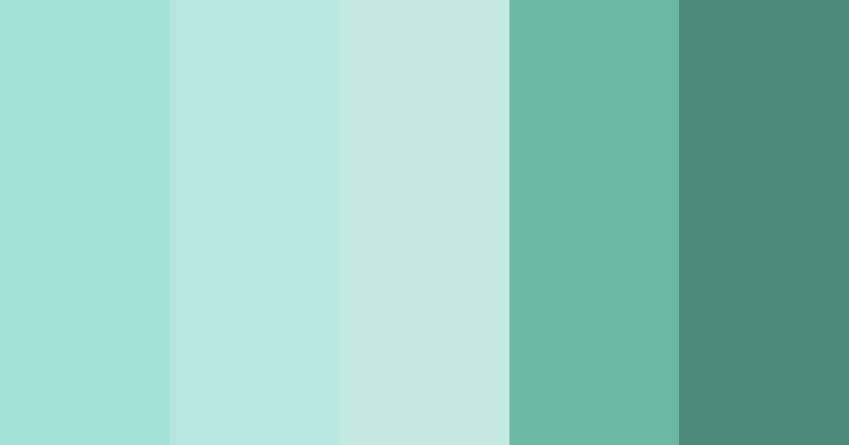 Download teal breeze color palette PNG image (landscape)