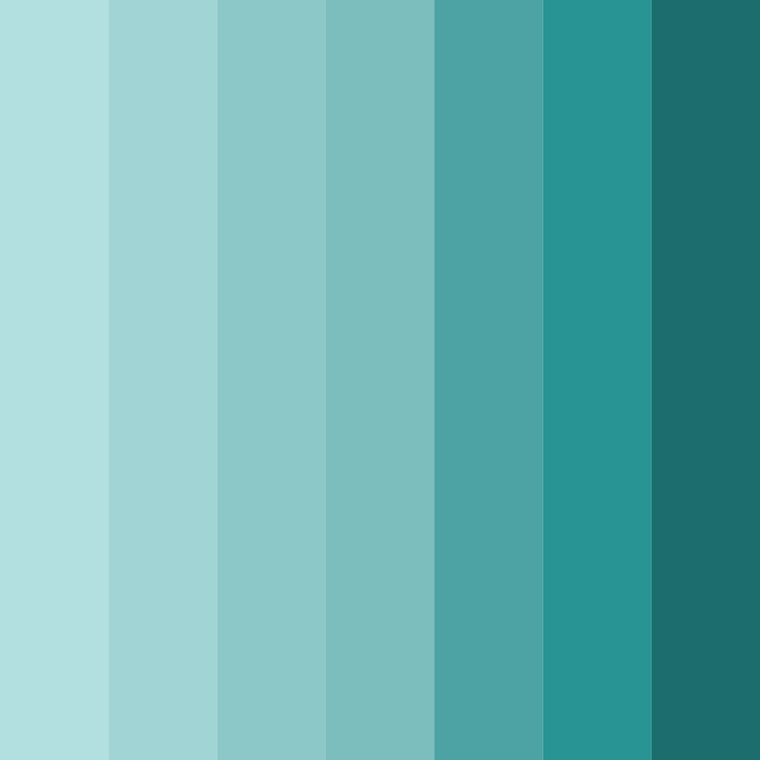Download pastel teal color palette PNG image (square)