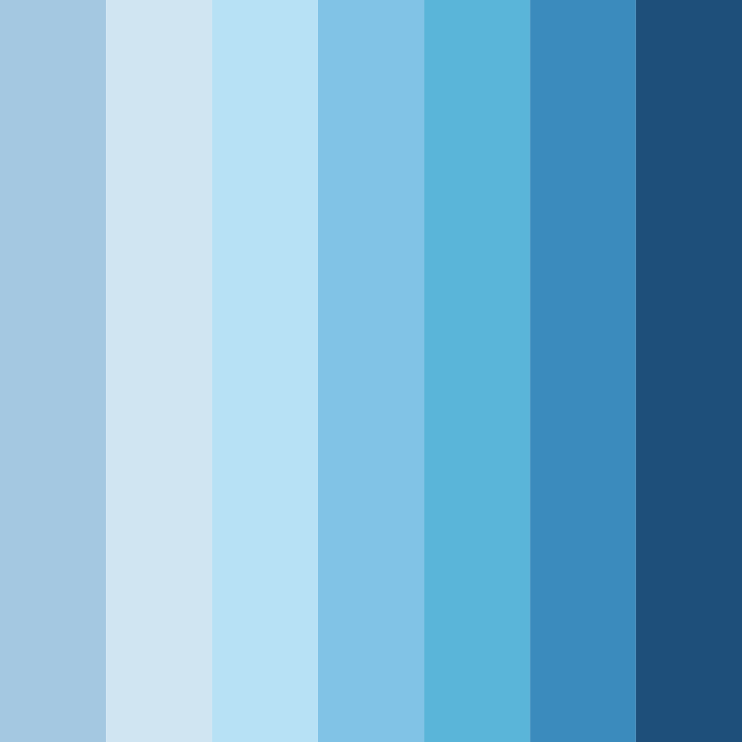 Download soft pastel blue color palette PNG image (square)