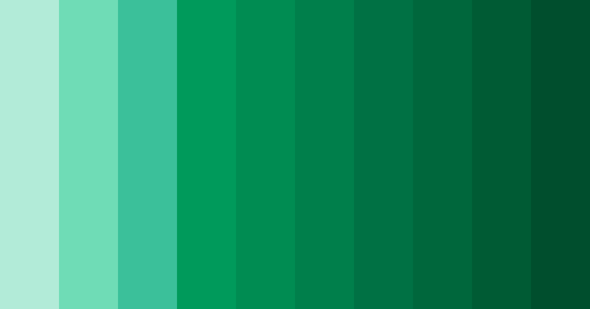 Download emerald oasis color palette PNG image (landscape)