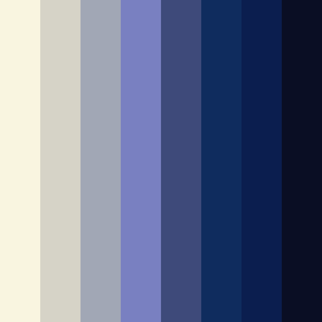 Download midnight blue dream color palette PNG image (square)