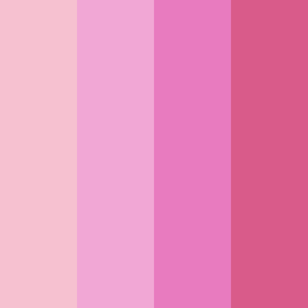 Download pink girly color palette PNG image (square)