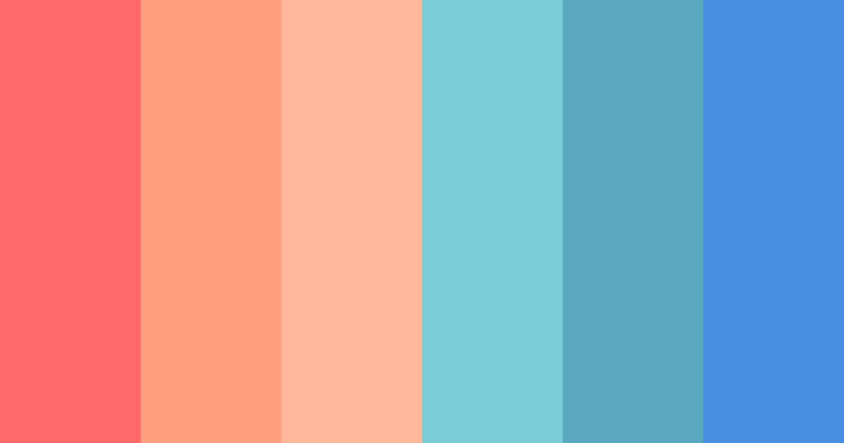 Download coral and azure color palette PNG image (landscape)