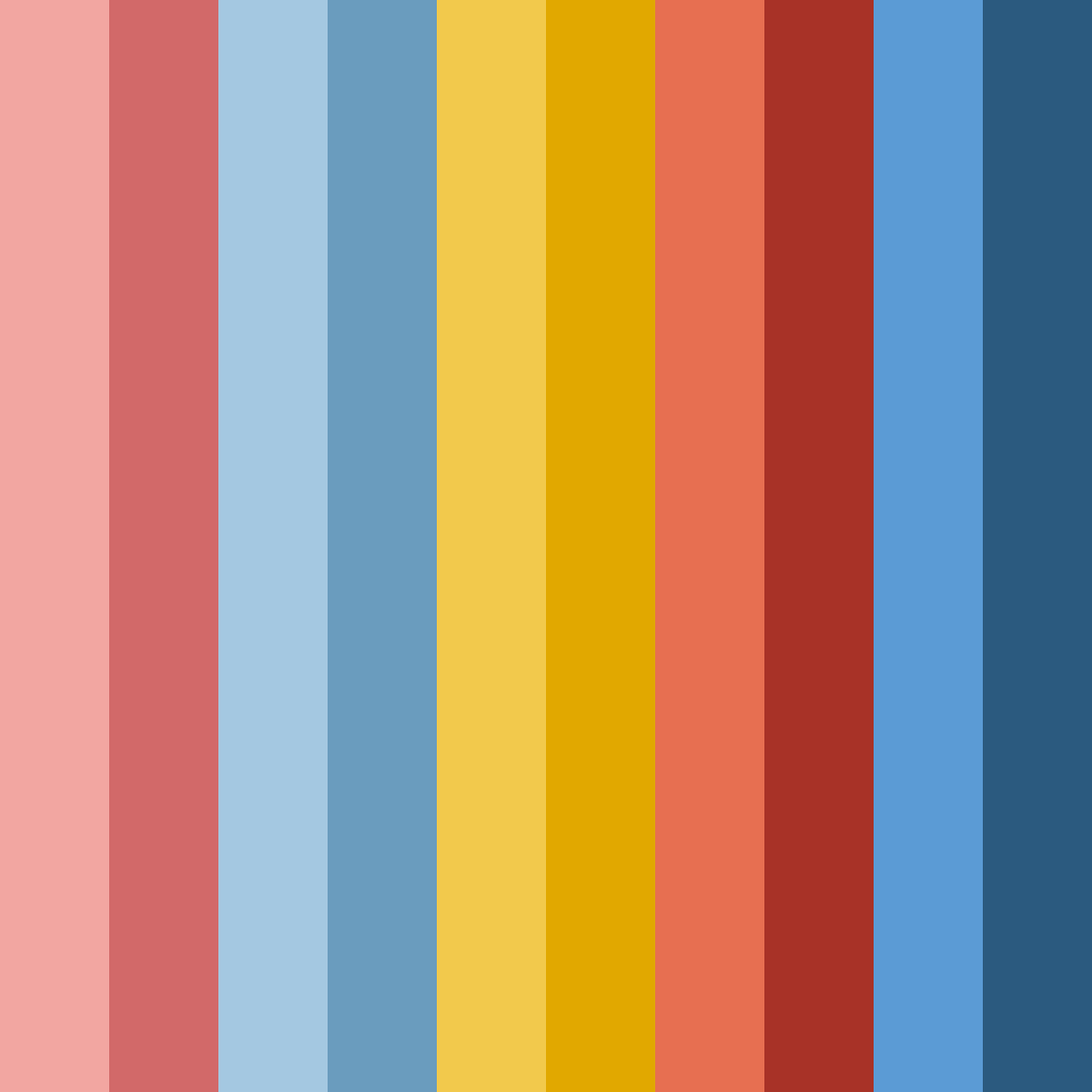Download red and blue themes color palette PNG image (square)