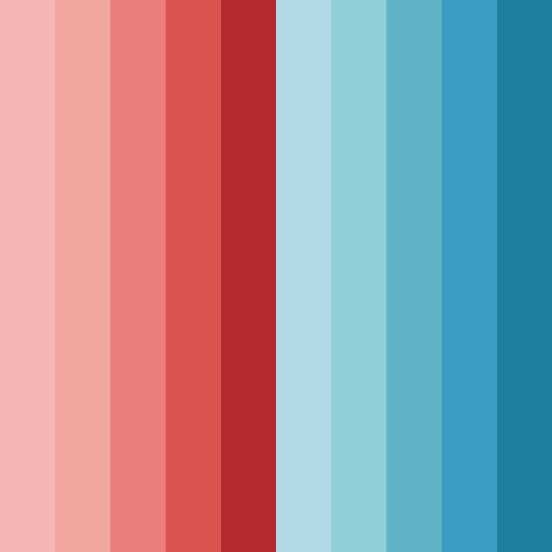 Download red and blue harmony color palette PNG image (square)