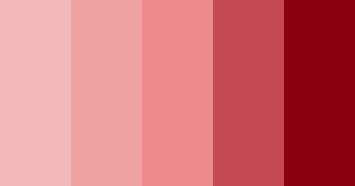 Download crimson shades color palette PNG image (landscape)