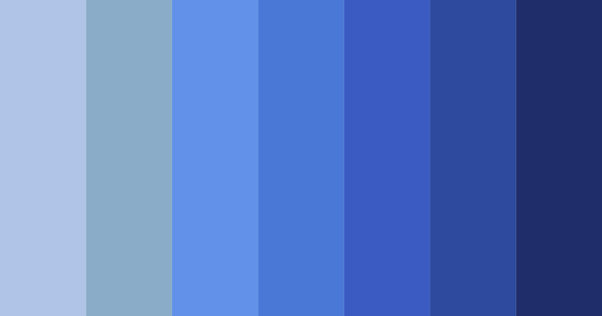 Download neutral blue shades color palette PNG image (landscape)