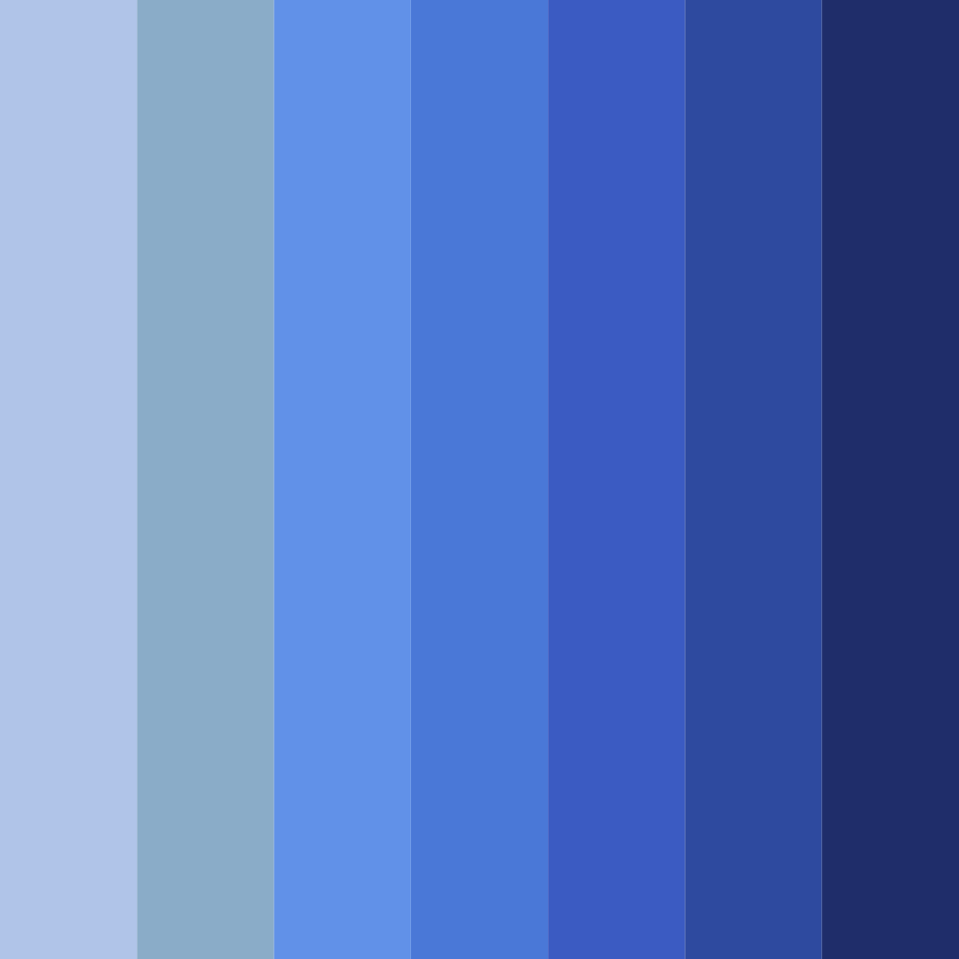 Download neutral blue shades color palette PNG image (square)