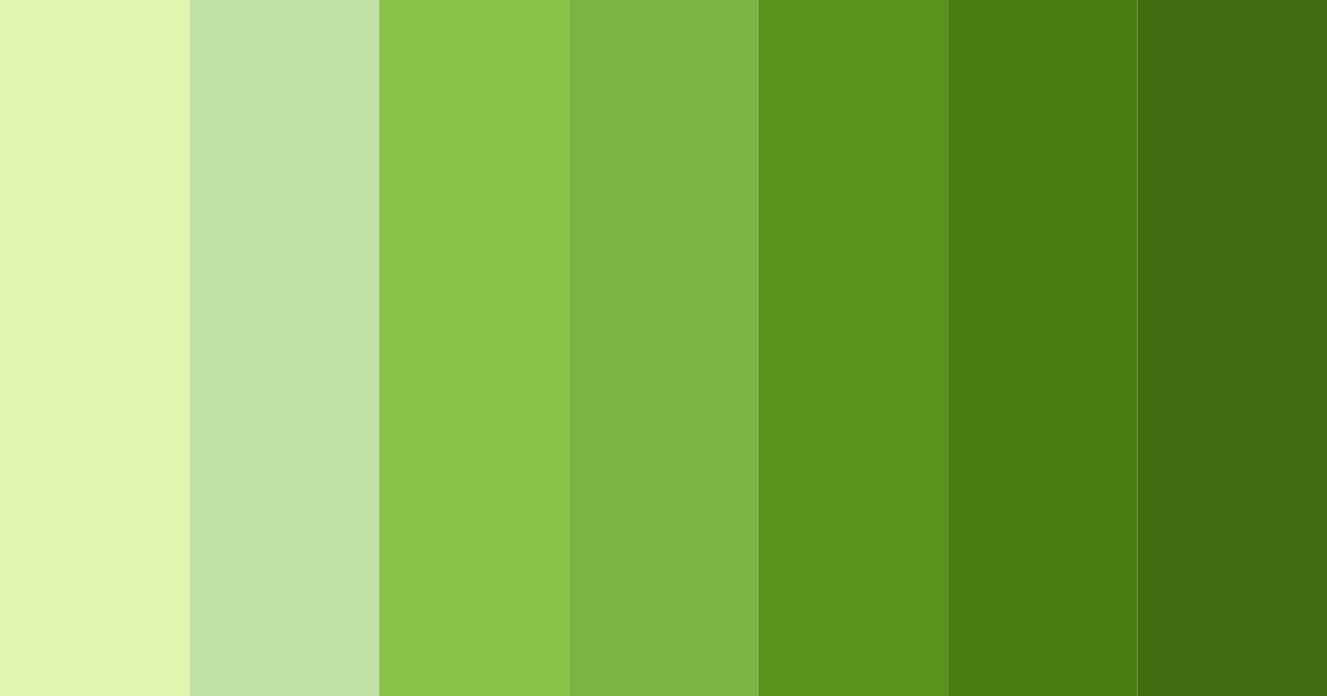 Download shades of lime color palette PNG image (landscape)