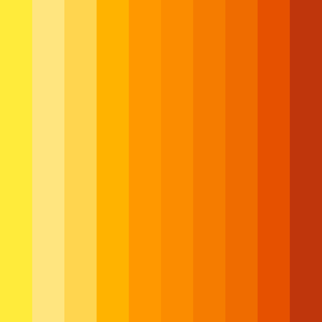 Download shades of yellow color palette PNG image (square)