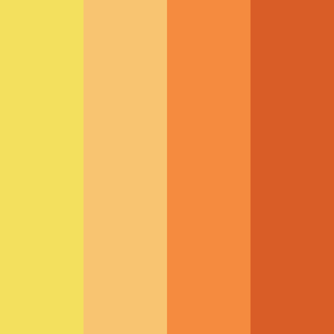 Download orange sunshine color palette PNG image (square)