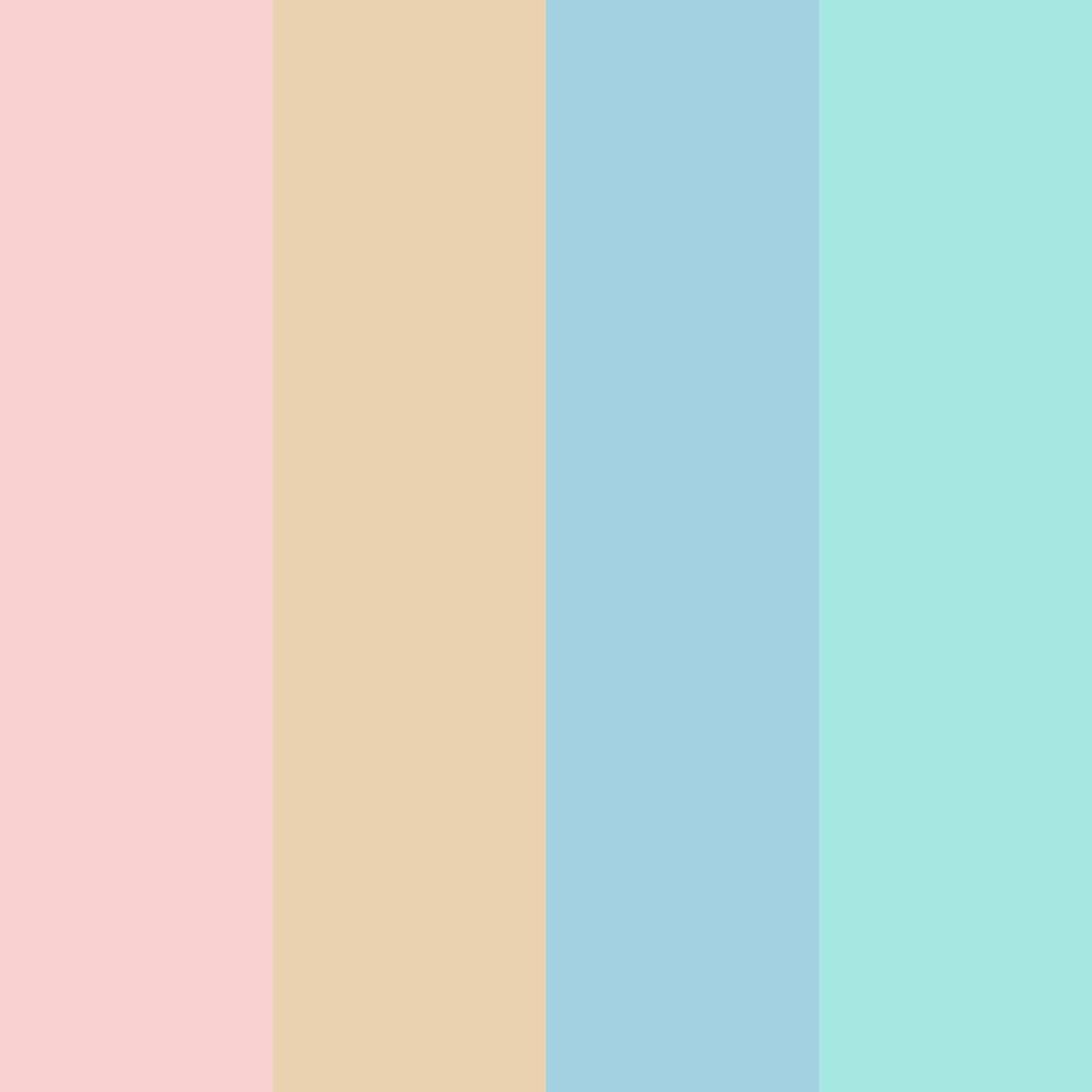 Download whimsical serenity color palette PNG image (square)