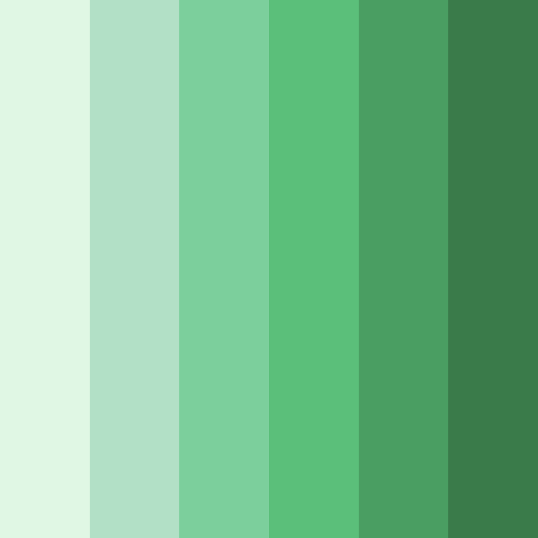 Download green garden color palette PNG image (square)