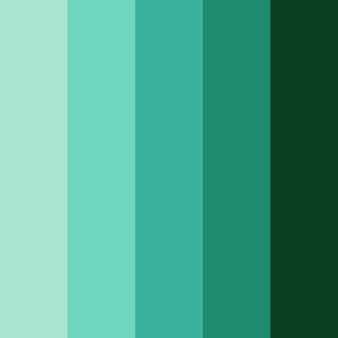 Download emerald tranquility color palette PNG image (square)