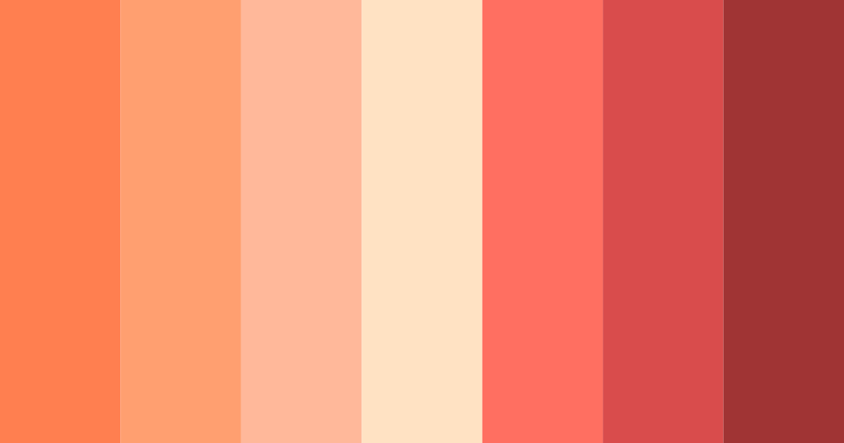 Download coral sunset serenade color palette PNG image (landscape)