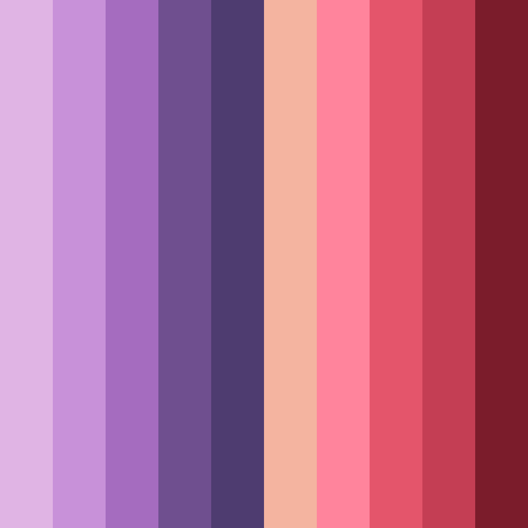 Download shades of purple color palette PNG image (square)