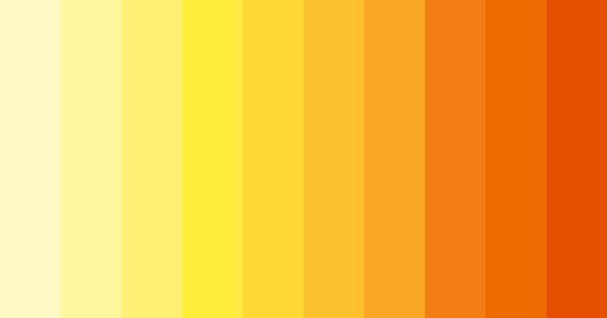 Download sunshine serenade color palette PNG image (landscape)
