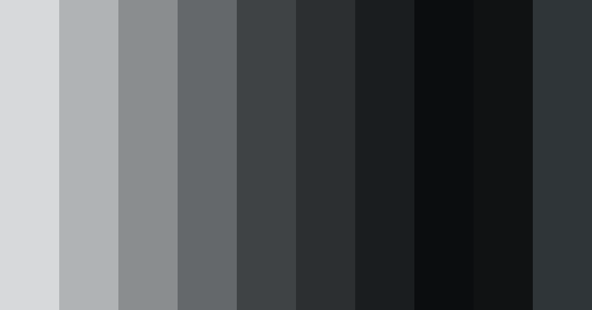 Download shades of gray color palette PNG image (landscape)