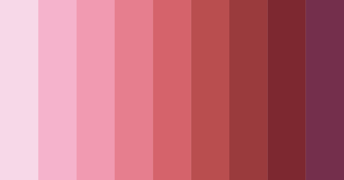 Download shades of pink color palette PNG image (landscape)