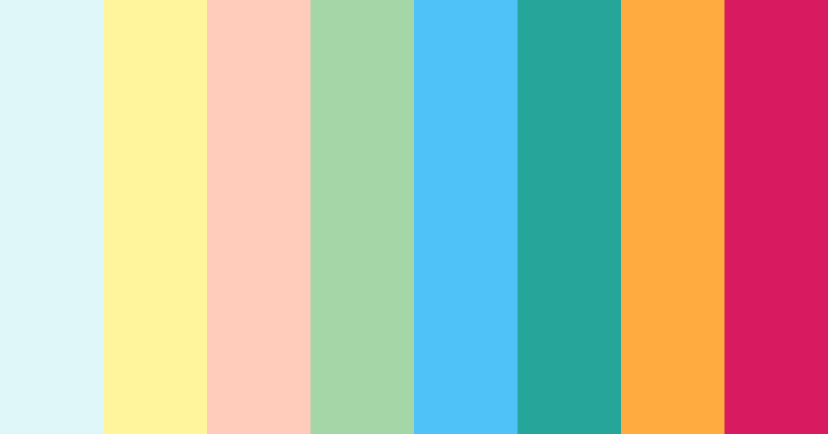 Download vibrant cyan color palette PNG image (landscape)