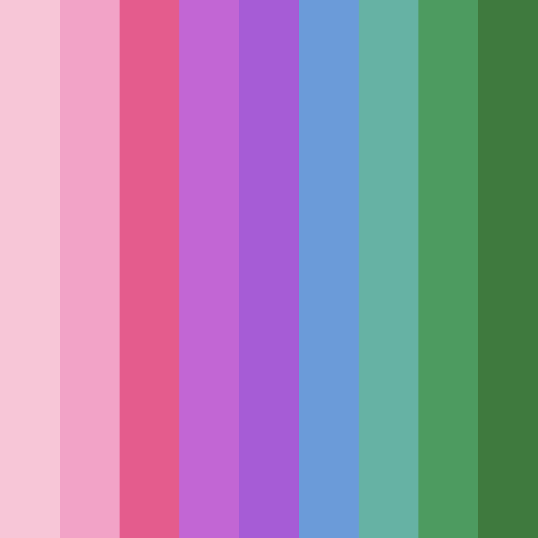 Download muted rainbow color palette PNG image (square)