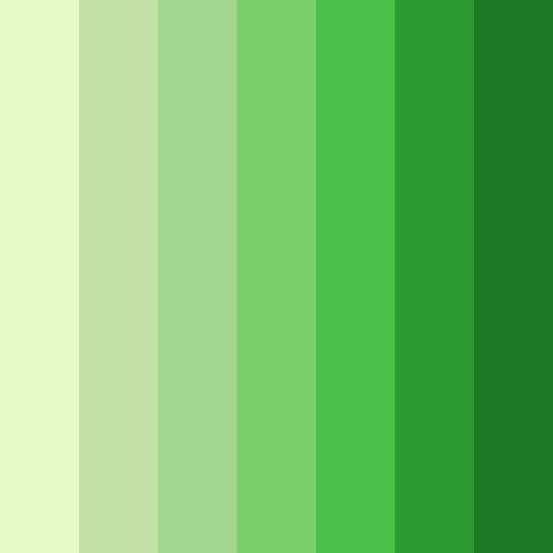 Download green garden color palette PNG image (square)
