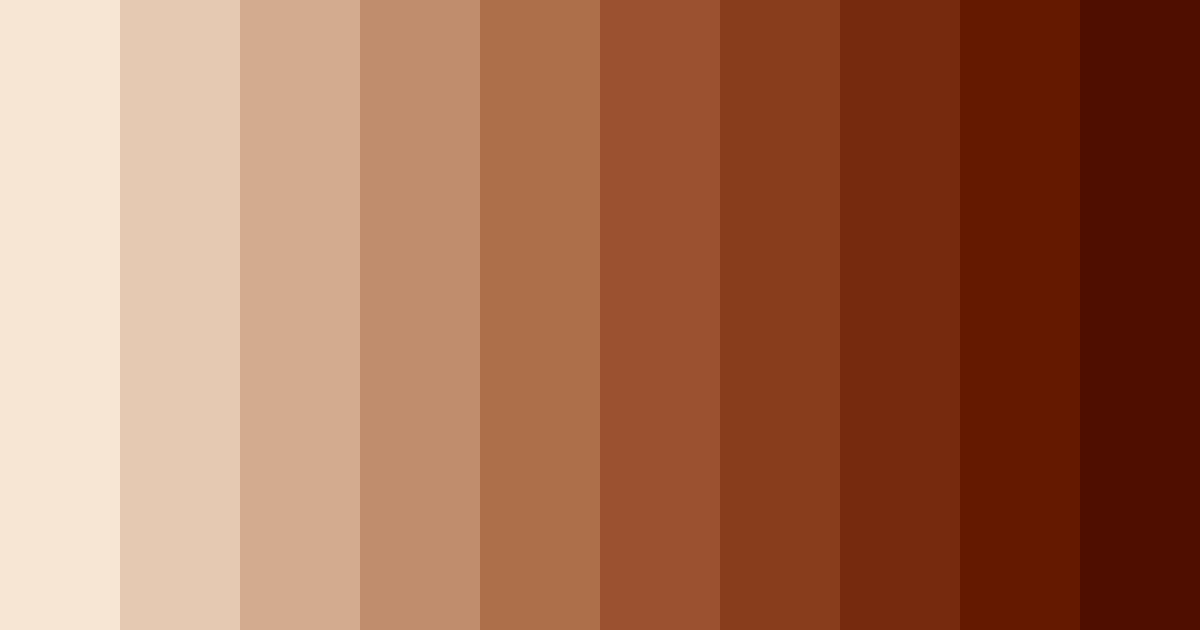 Download toasted caramel dreams color palette PNG image (landscape)