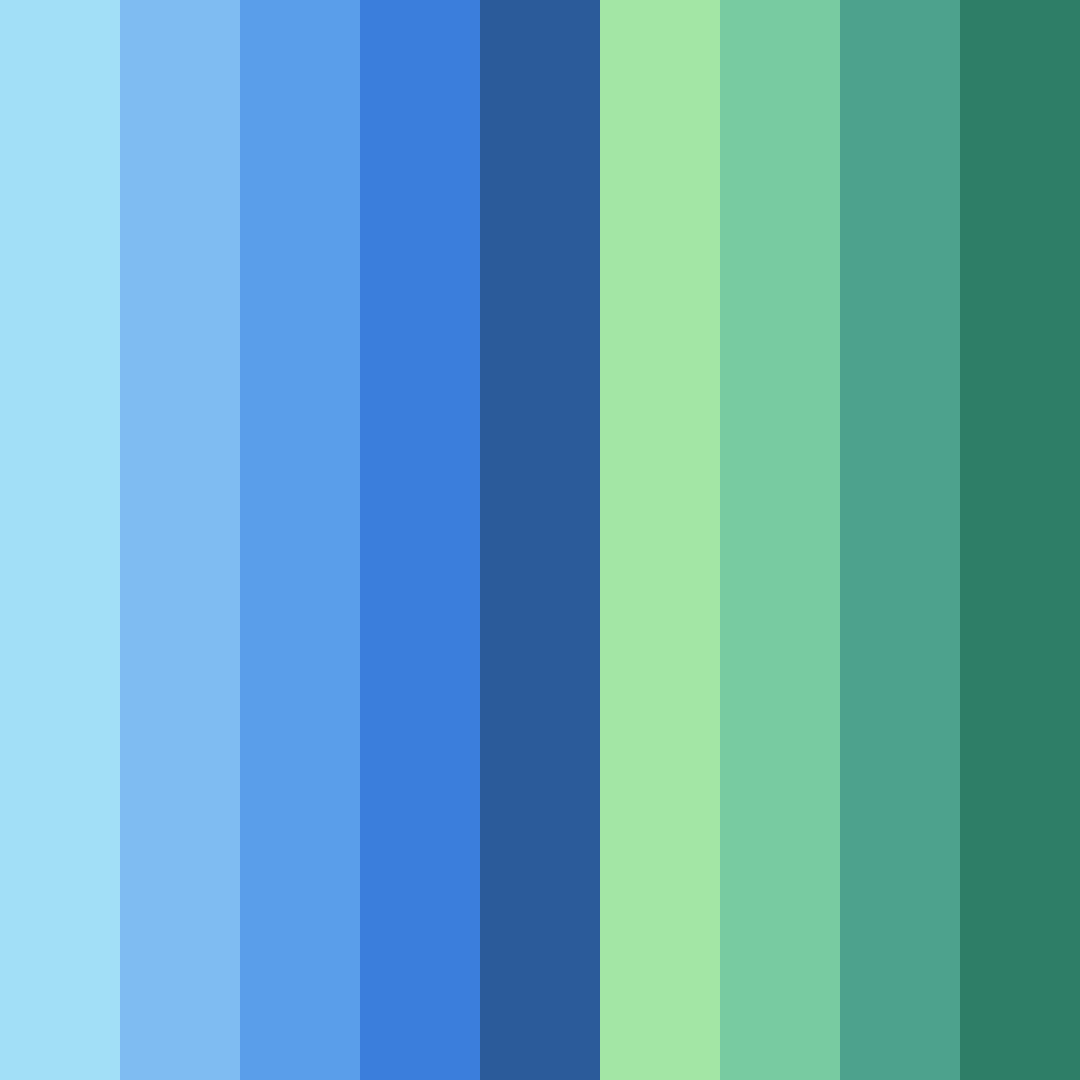 Download blue green red color palette PNG image (square)