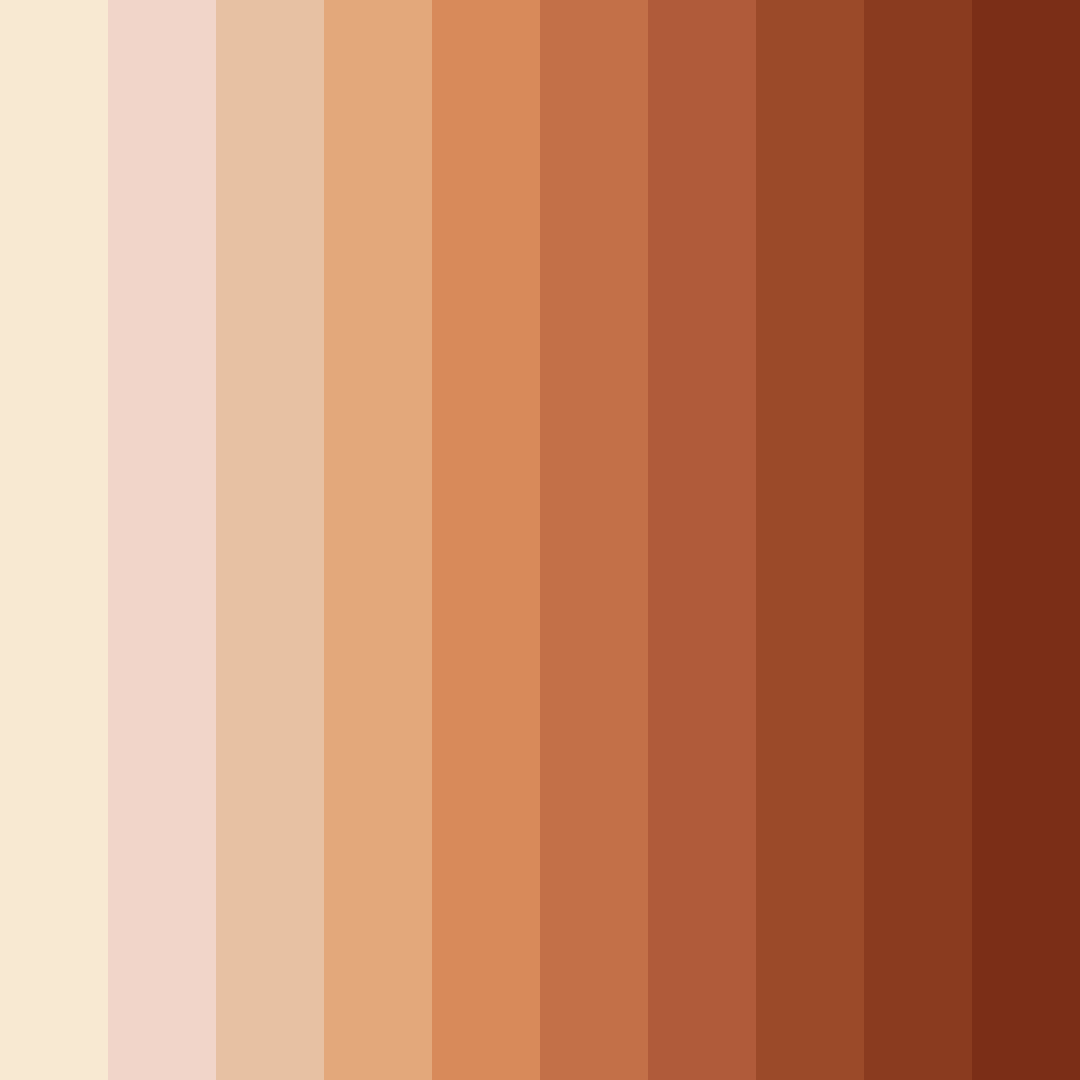 Download peachy tints color palette PNG image (square)