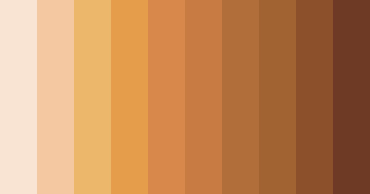 Download warm brown shades color palette PNG image (landscape)