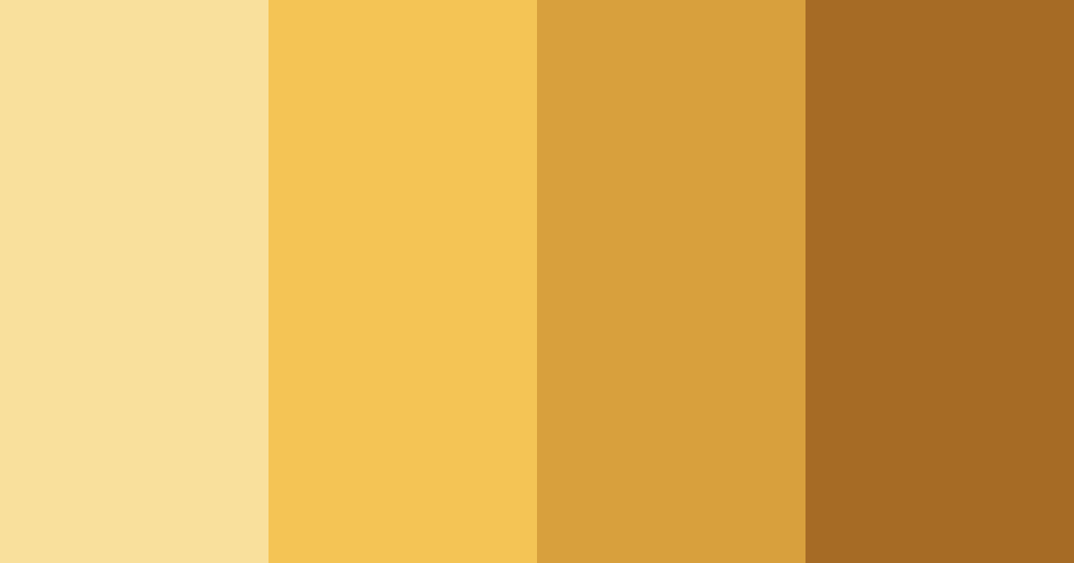 Download golden yellow color palette PNG image (landscape)