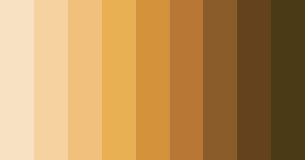 Download brown sugar cookie color palette PNG image (landscape)