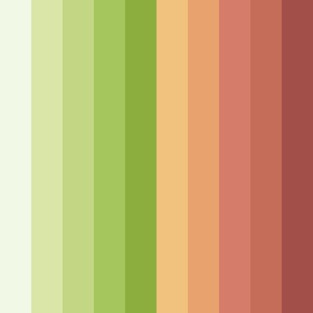 Download green sunrise color palette PNG image (square)