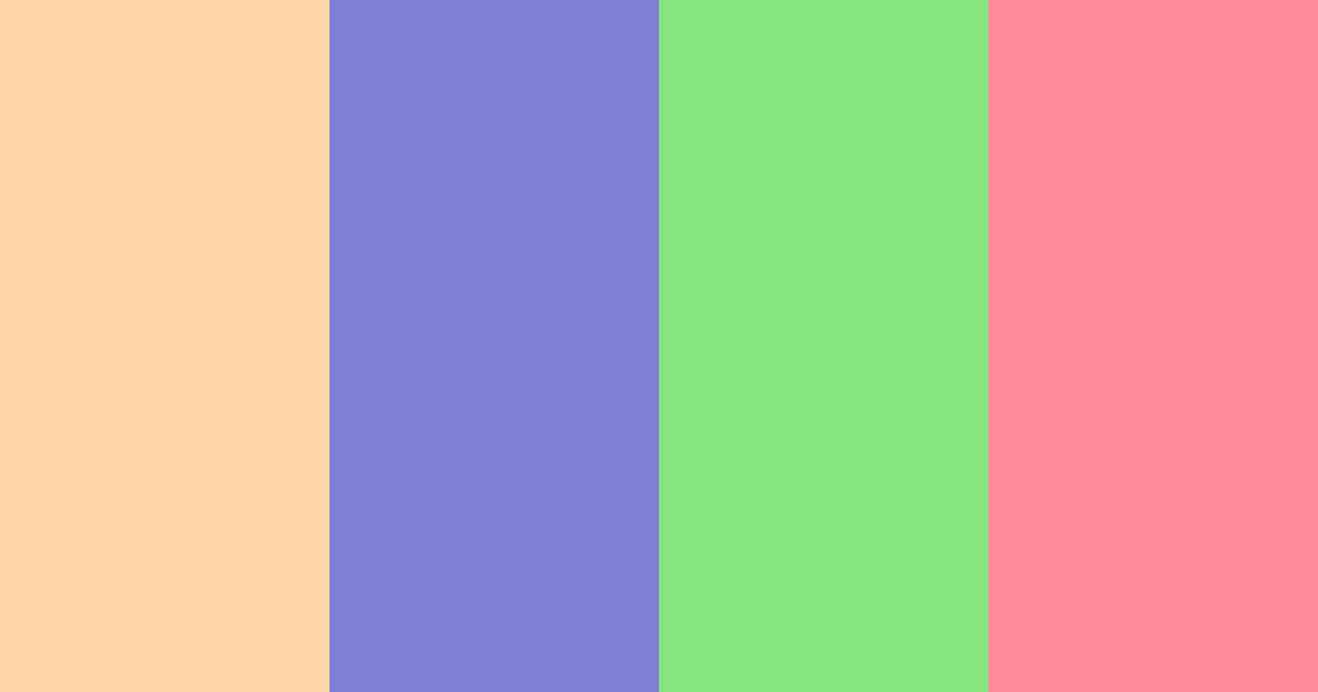 Download pastel rainbow color palette PNG image (landscape)