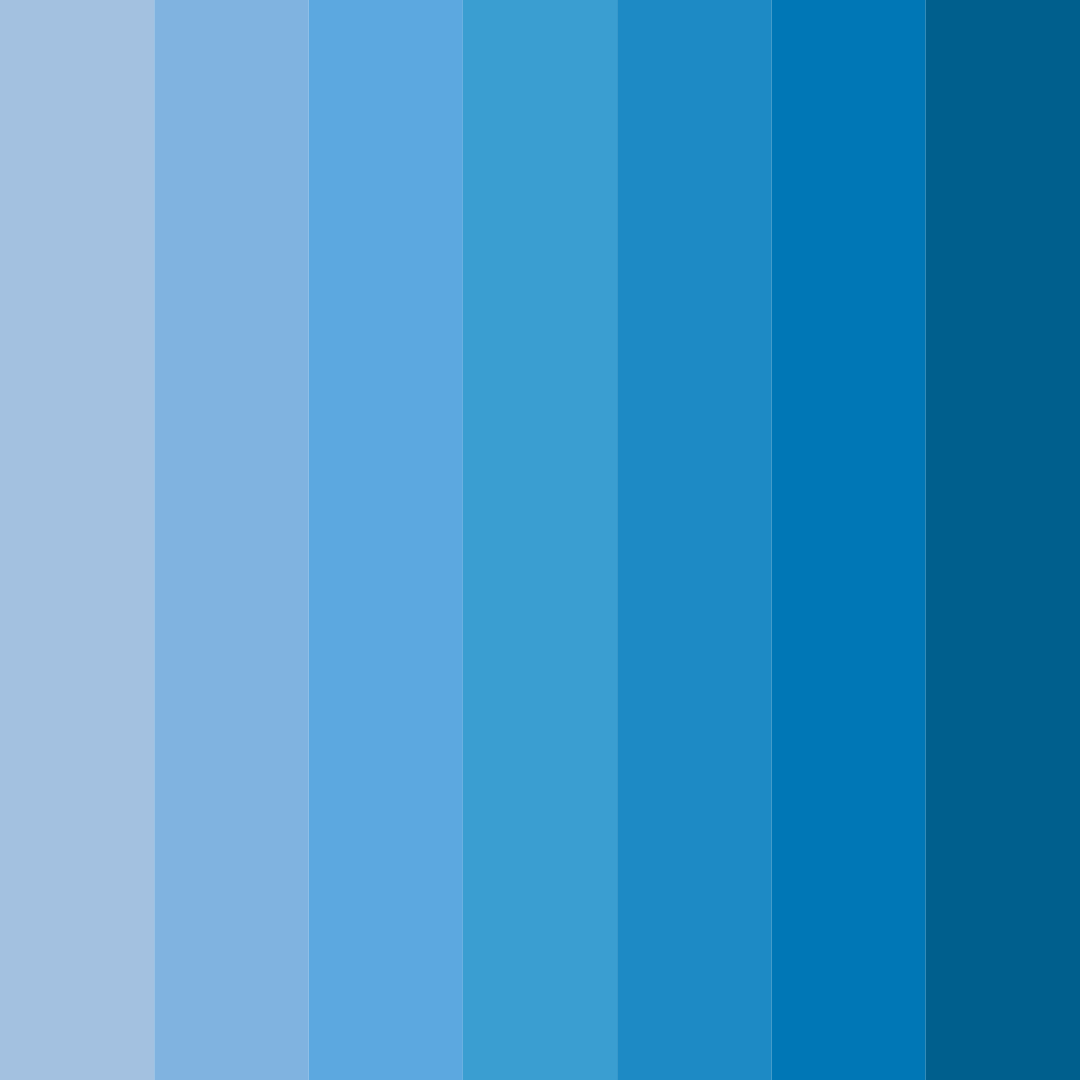 Download sky blue shades color palette PNG image (square)