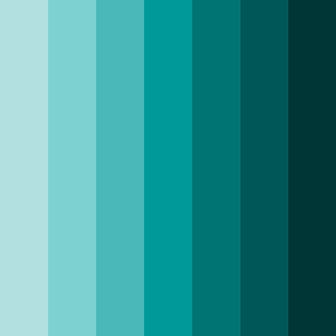 Download deep aqua serenity color palette PNG image (square)