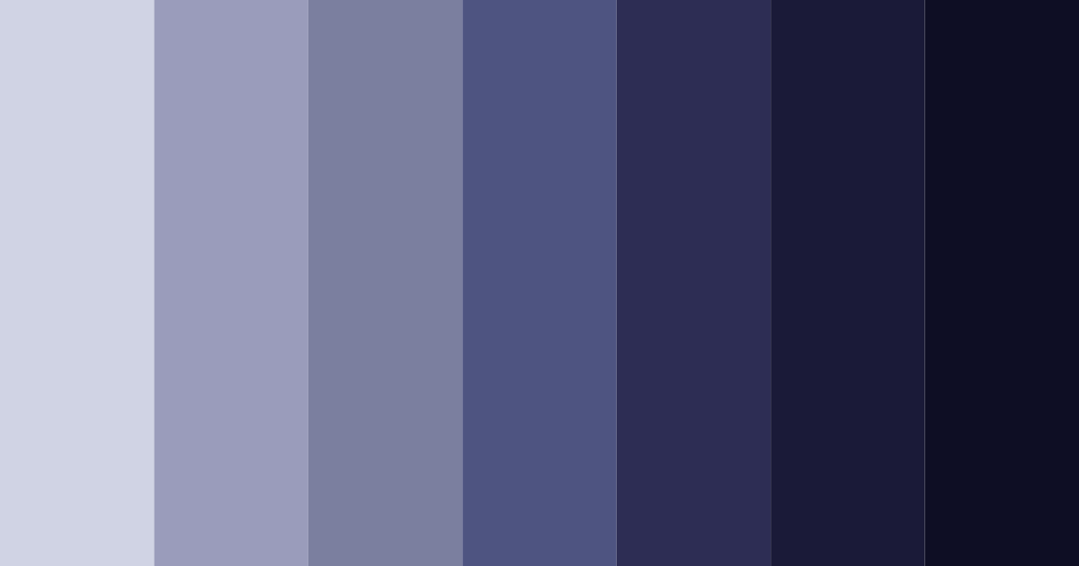 Download dark indigo shades color palette PNG image (landscape)