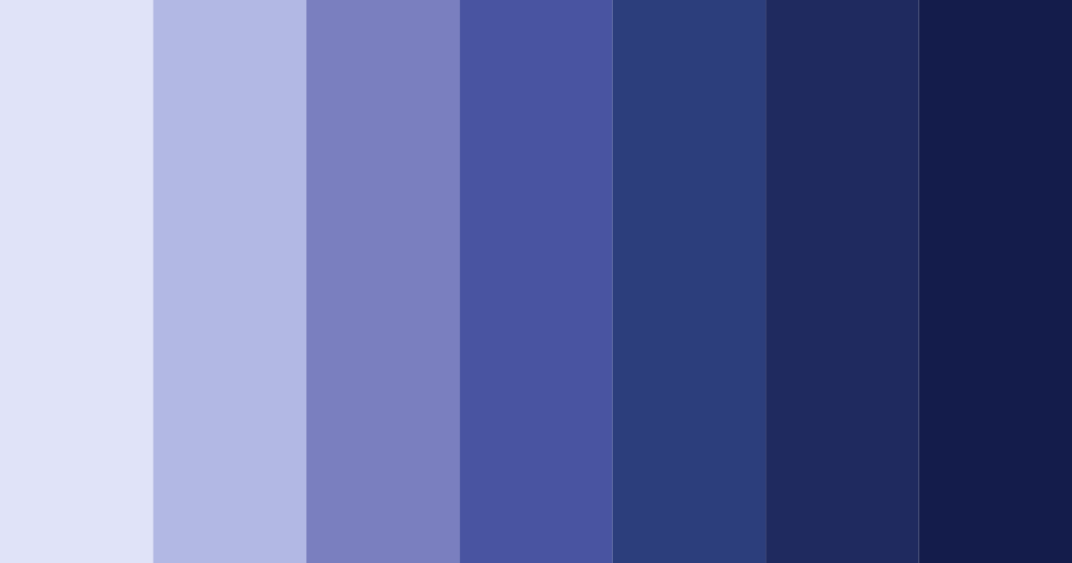 Download dark indigo shades color palette PNG image (landscape)