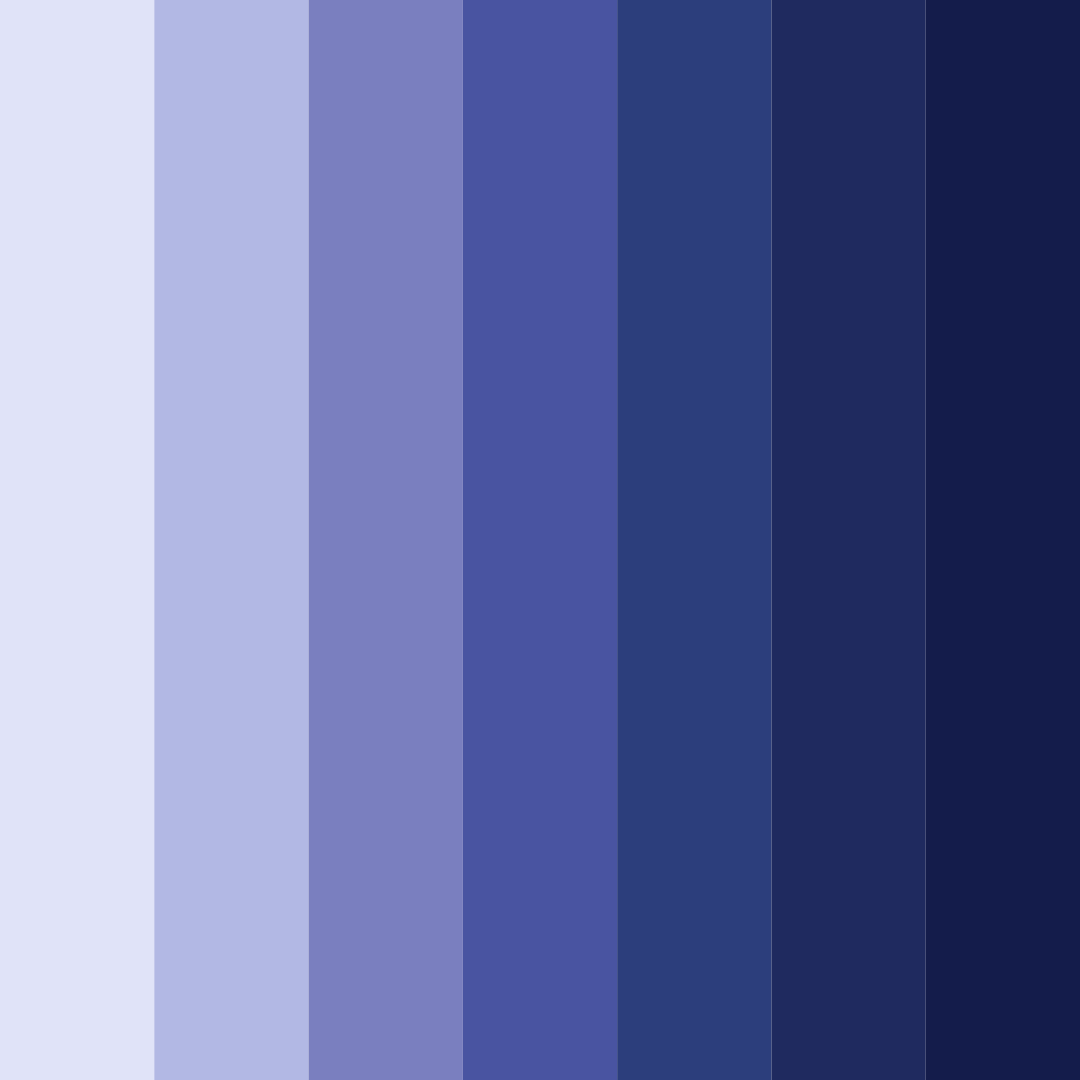 Download dark indigo shades color palette PNG image (square)