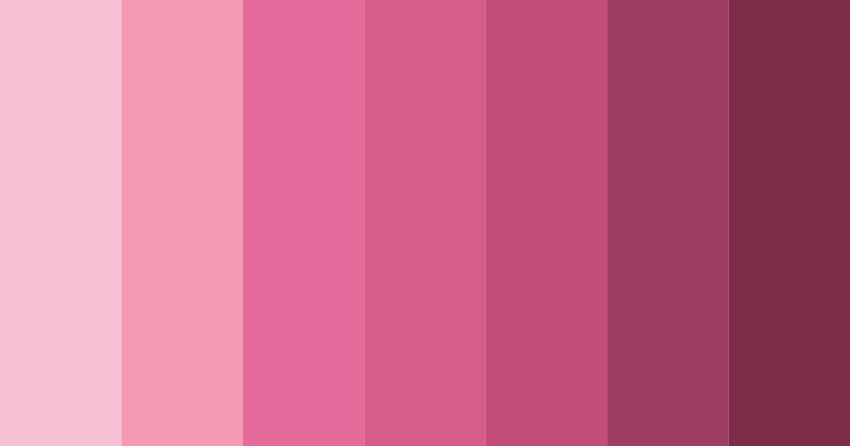 Download dark pink shades color palette PNG image (landscape)