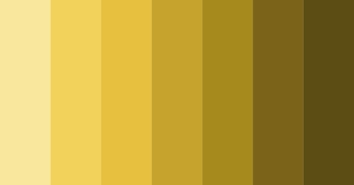 Download dark yellow shades color palette PNG image (landscape)