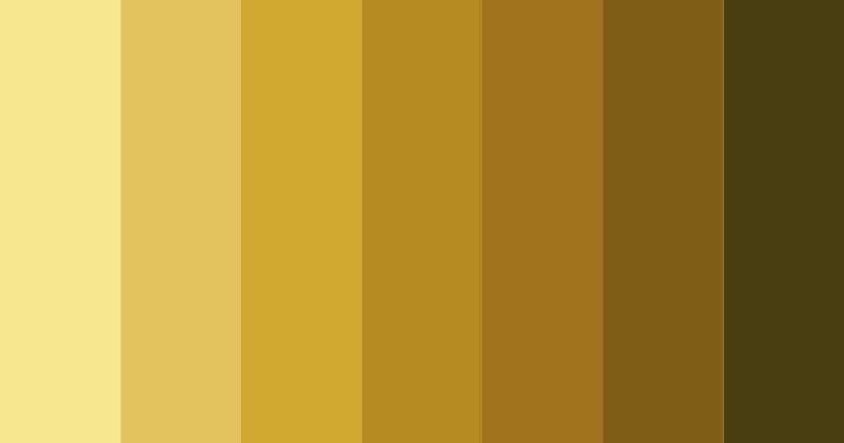 Download dark yellow shades color palette PNG image (landscape)