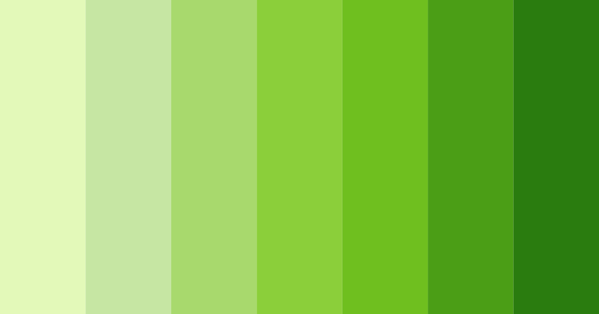Download dark lime shades color palette PNG image (landscape)