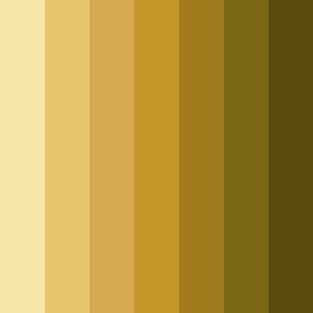 Download dark gold shades color palette PNG image (square)