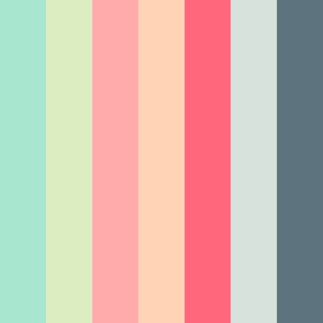 Download emerald harmony color palette PNG image (square)