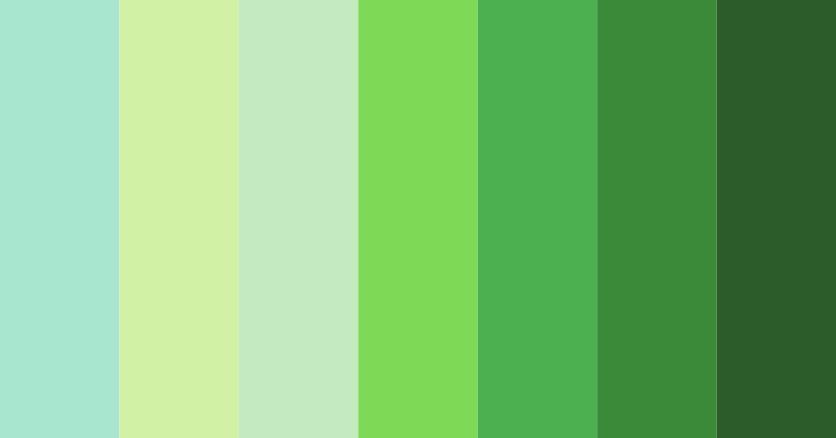 Download neon green garden color palette PNG image (landscape)