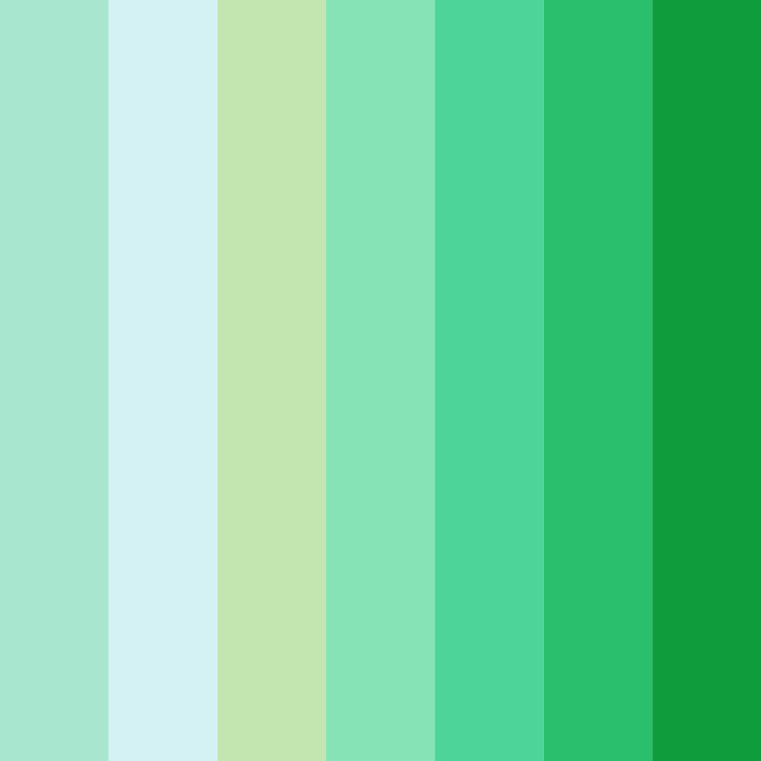 Download vibrant green color palette PNG image (square)