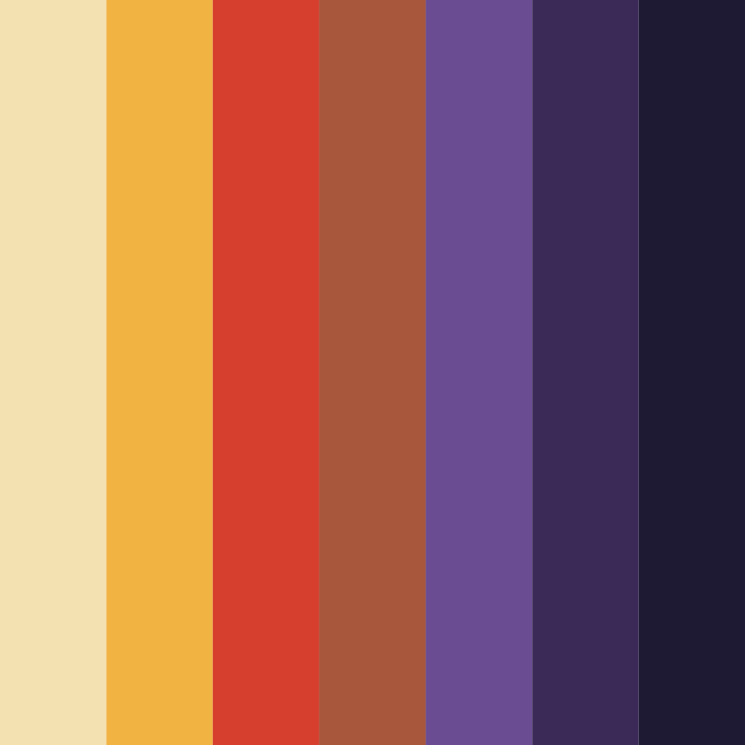 Download sunset whispers color palette PNG image (square)