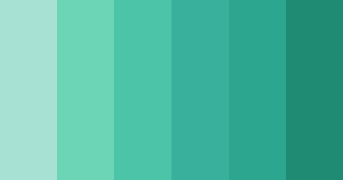 Download shades of green ocean color palette PNG image (landscape)
